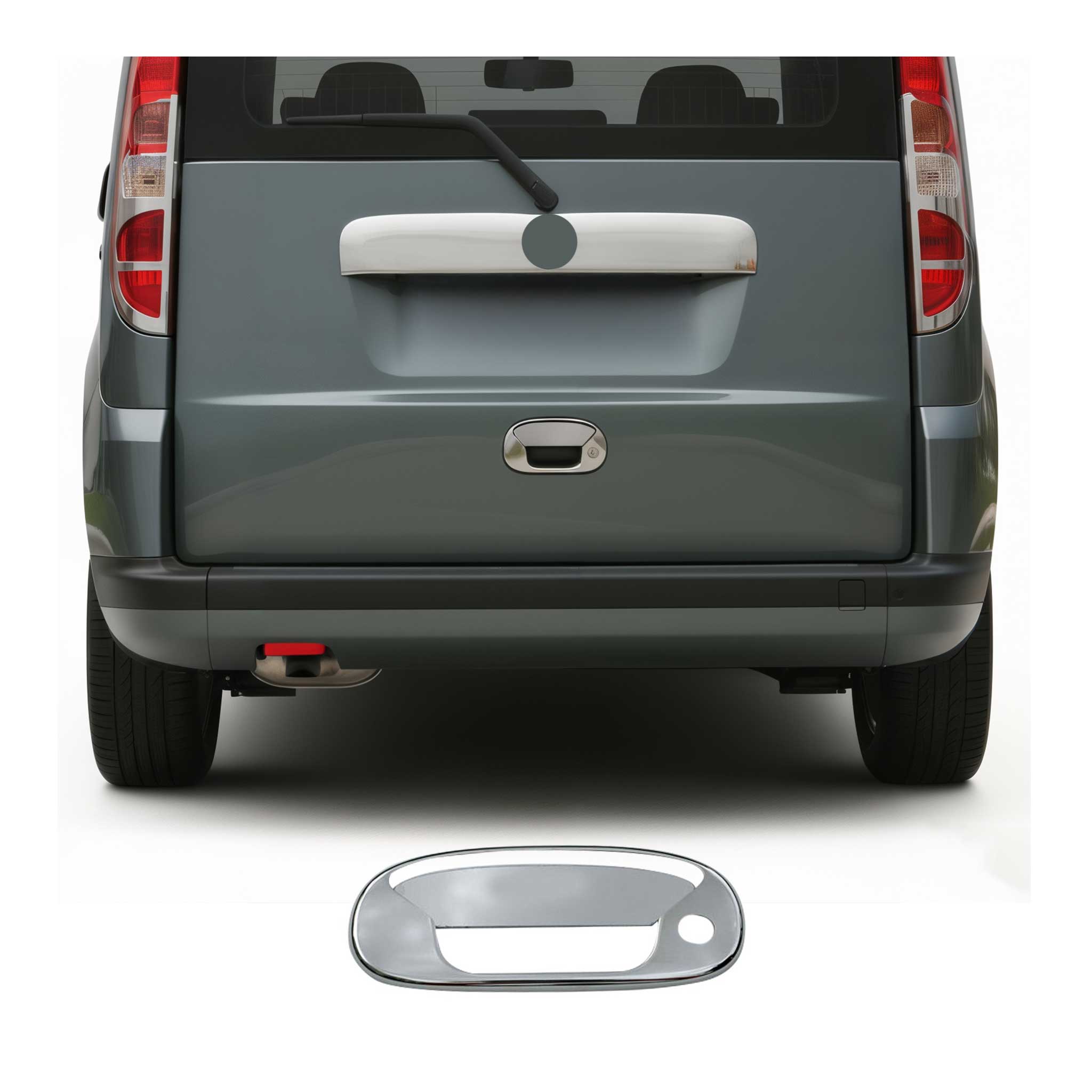 Garniture supérieure de Coffre pour Fiat Doblo 2000-2010 acier inox 2 Pcs