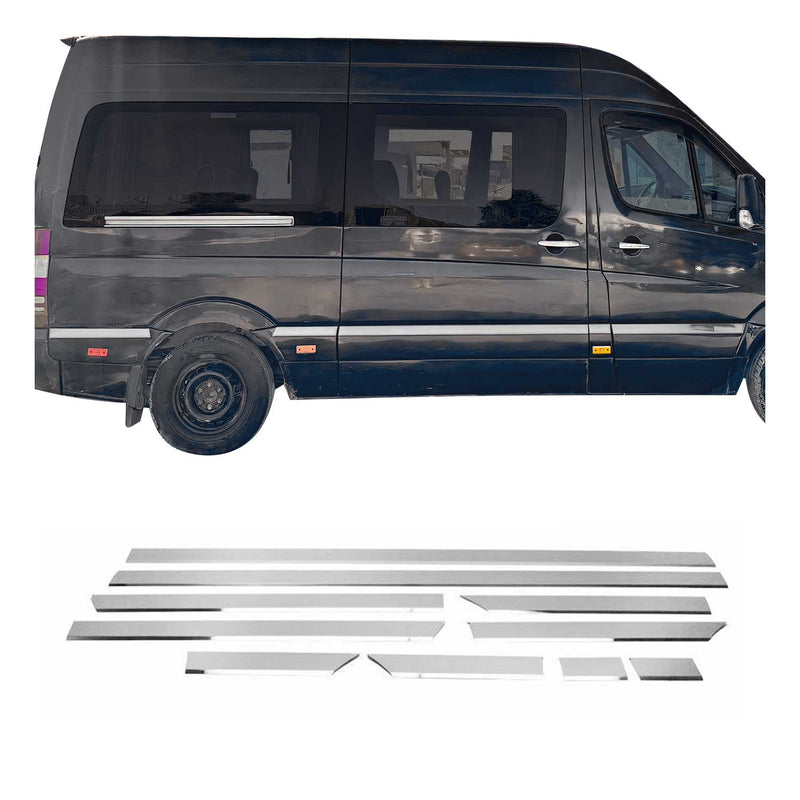 Baguette protection Latérale pour Mercedes Sprinter W906 2006-18 L4 Inox