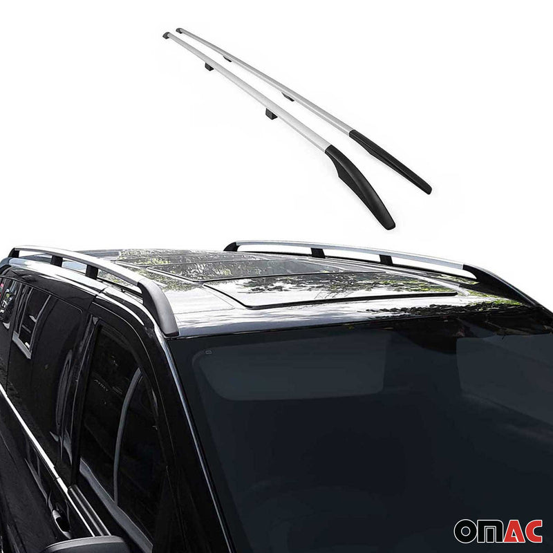 Barres de toit longitudinales pour Jeep Renegade 2014-2024 Aluminium Gris