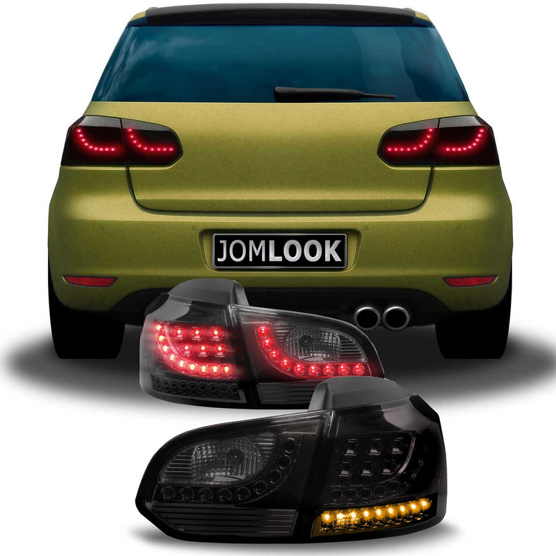 Feux arrière à LED pour Volkswagen Golf 6 2008-2012 Noir 4 pieces