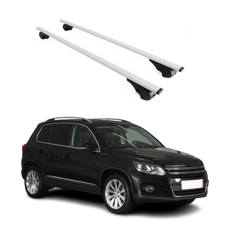 Barres de toit Transversales pour VW Tiguan 2007-2016 Fer Argent