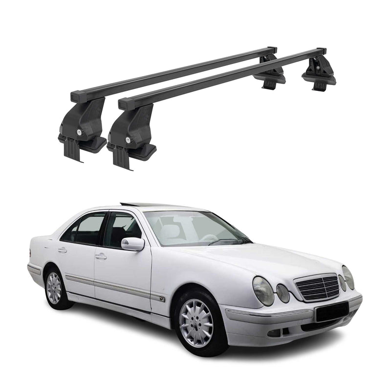 Barres Transversales Menabo pour Mercedes Classe E W210 1995-2002 Noir