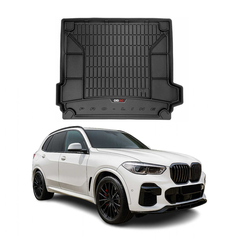 OMAC Tapis de coffre caoutchouc pour BMW X5 G05 2018-2025 Noir Premium