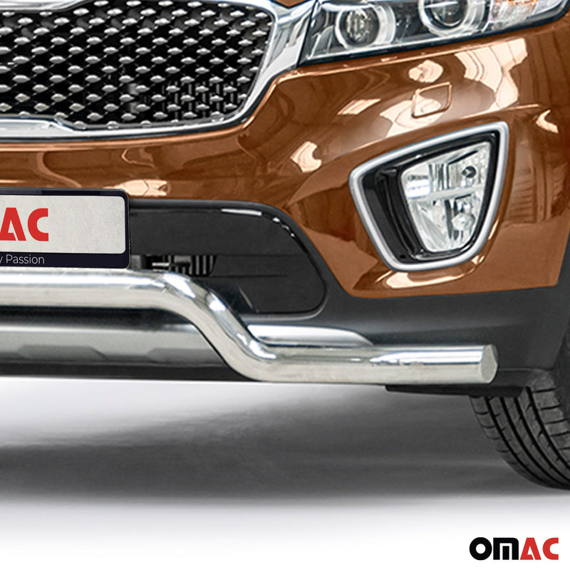 Pare-Buffle Avant Pour Kia Sorento 2015-2018 Acier Inoxydable Argent