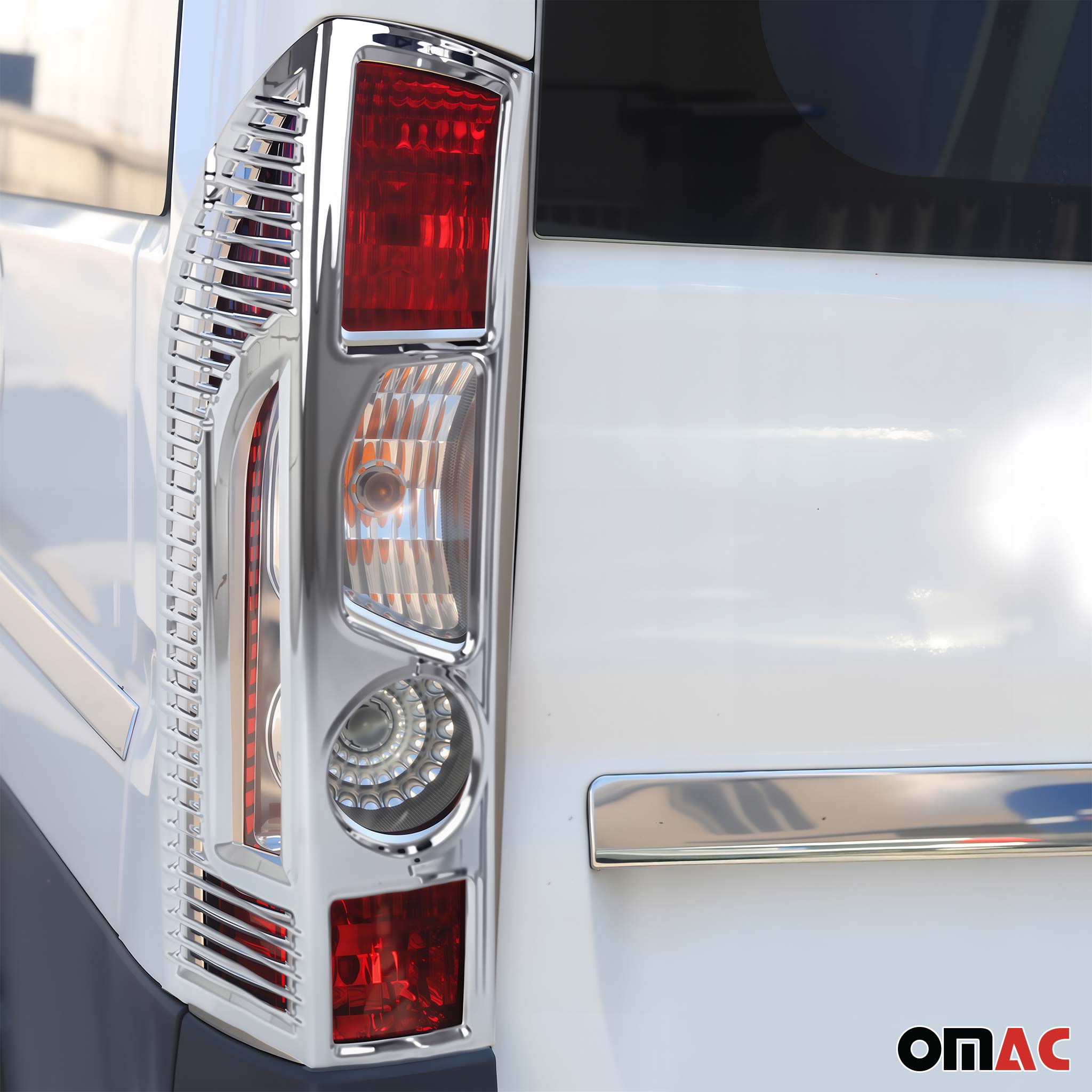 Cadre de Feu Stop Arrière pour Fiat Ducato 2006-2014 ABS Chromé