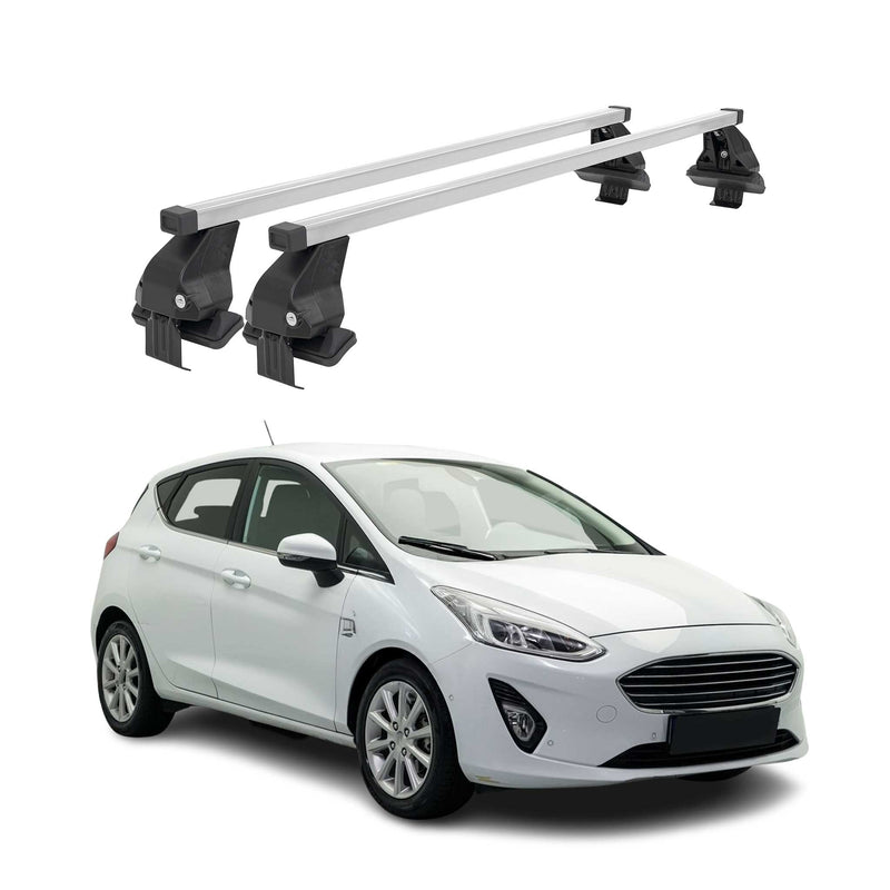 Barres de toit transversales pour Ford Fiesta VII 2017-2020 Acier Gris 2 tlg