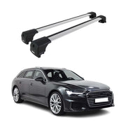 Barres de toit transversales pour Audi A6 C8 Break 2018-2025 Alu Gris ABE