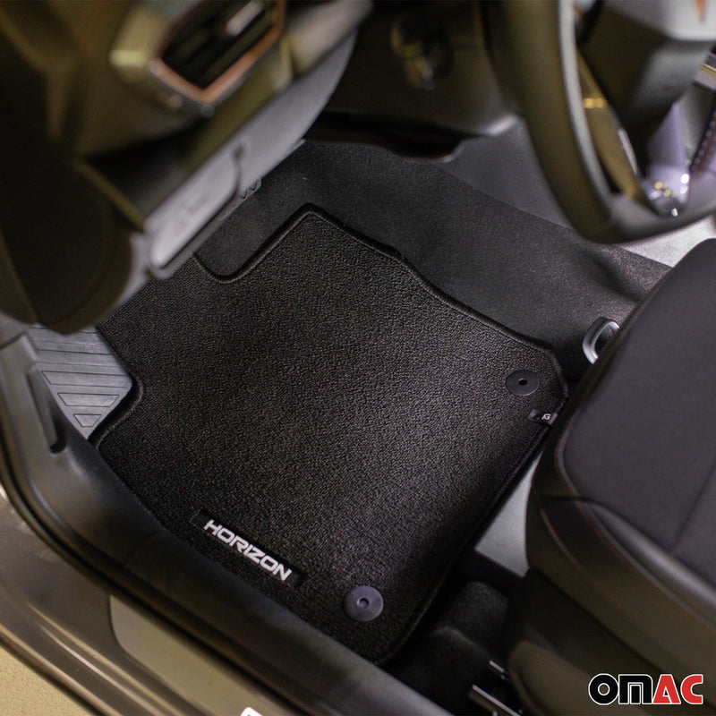 Tapis de Sol de Voiture pour Skoda Fabia III 2014-2022 Velours Durable Noir 4Pcs