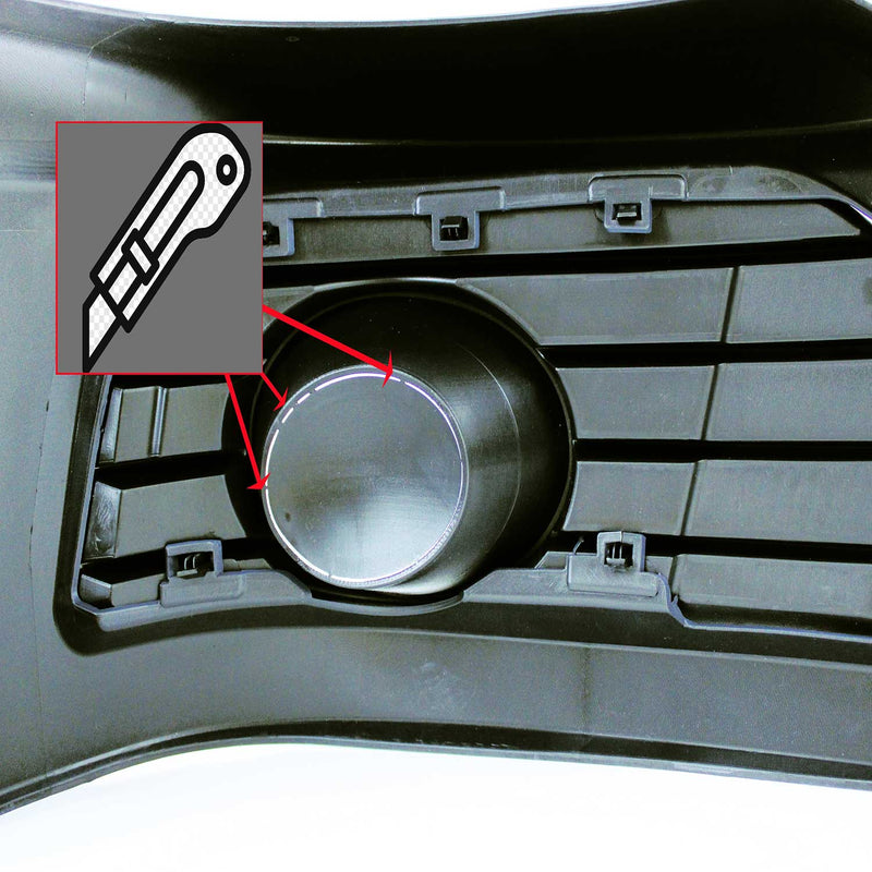 JOM Lèvre de spoiler avant convient pour Volkswagen T5 Facelift 2009-2015 ABS 3x