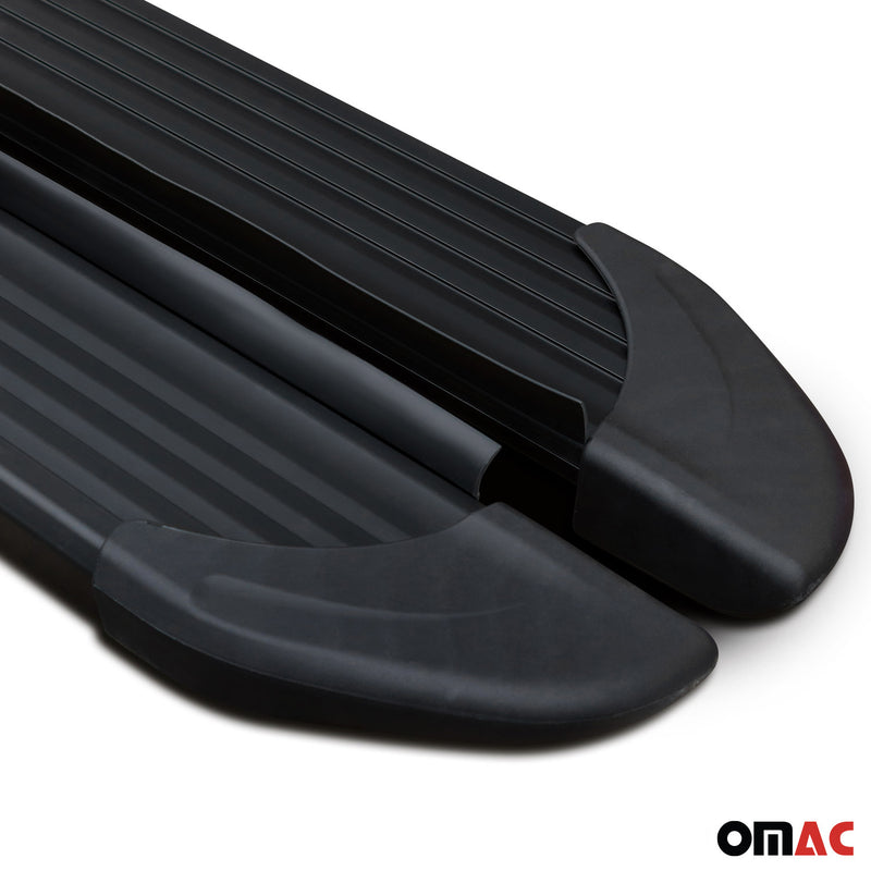 Marchepieds Latéraux pour Peugeot Expert Traveller 2017-2025 Noir Alu L1 Court