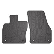 Tapis de Sol de Voiture pour Skoda Karoq 2017-26 Caoutchouc Imperméable 2Pcs