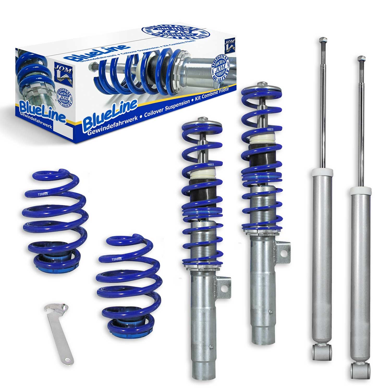 Tuning Kit Suspension + Amortisseurs JOM pour BMW Series 3 E46 4+6 Zylinder incl