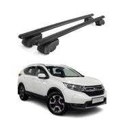 Barres de toit Transversales pour Honda CR-V 2019-2023 Aluminium Noir ABE