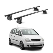 Barres de toit transversales acier pour Opel Meriva A 2003-2010 TÜV Noir 2Pcs