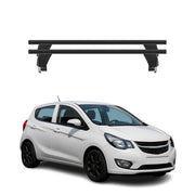 Menabo Barres de toit Transversales pour Opel Karl 2015-2019 Alu Noir ABE 2x