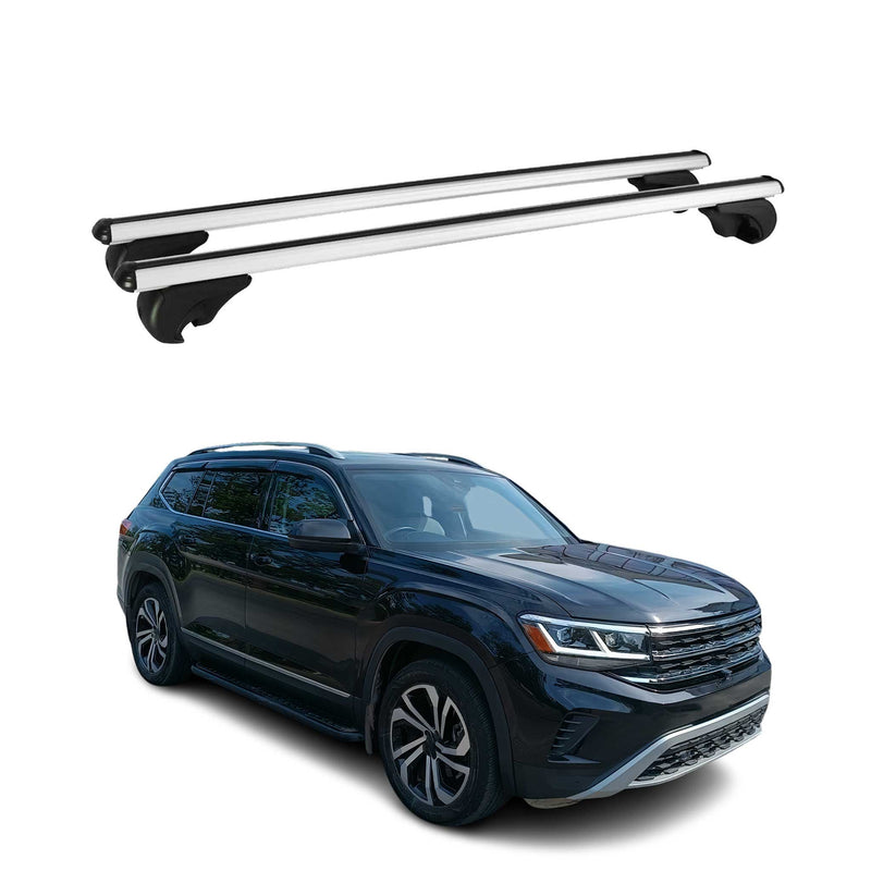 Barres de toit Transversales pour VW Atlas 2018-2024 Aluminium Argent