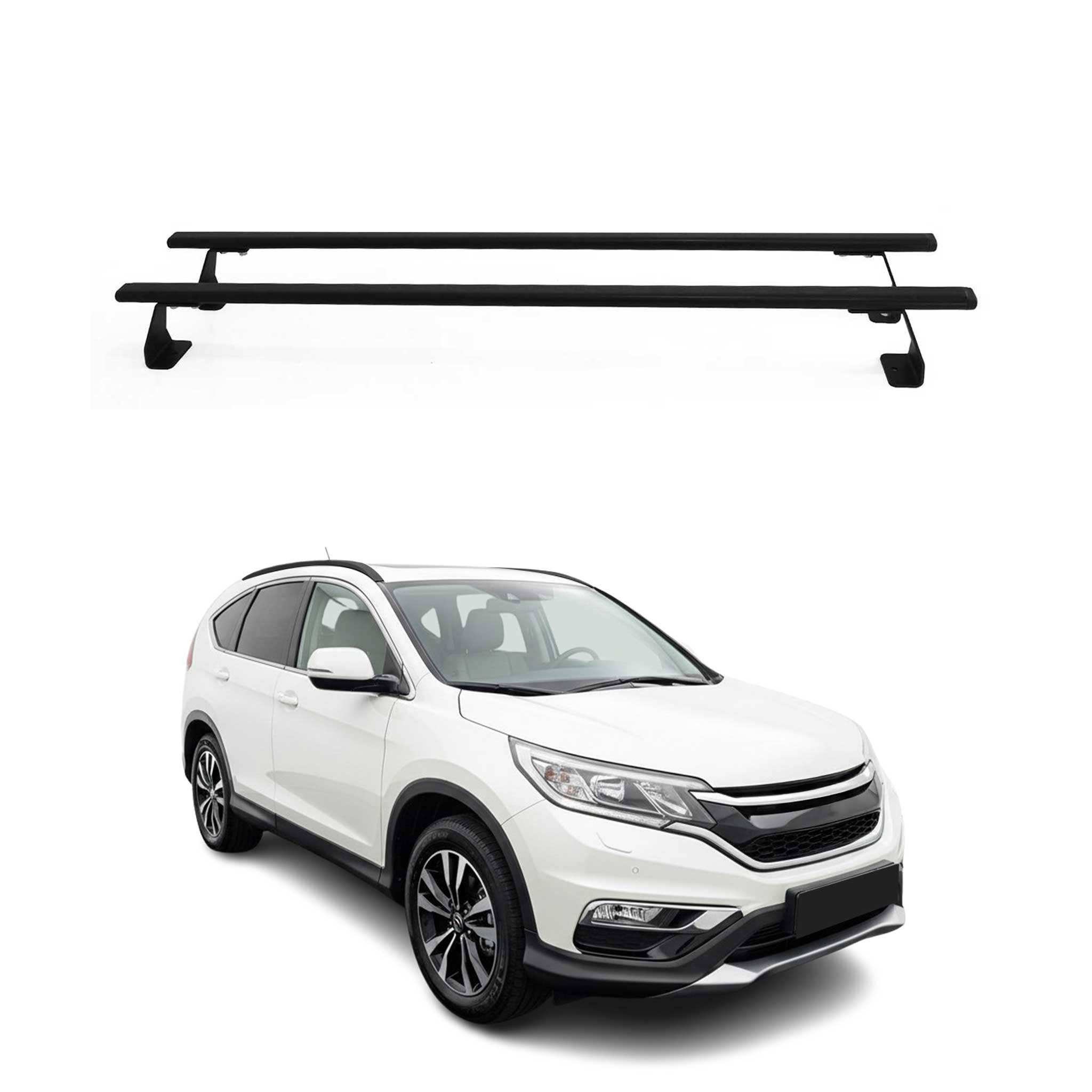 Barres de toit transversales pour Honda CR-V IV 2013-2018 Acier Noir 2 pcs