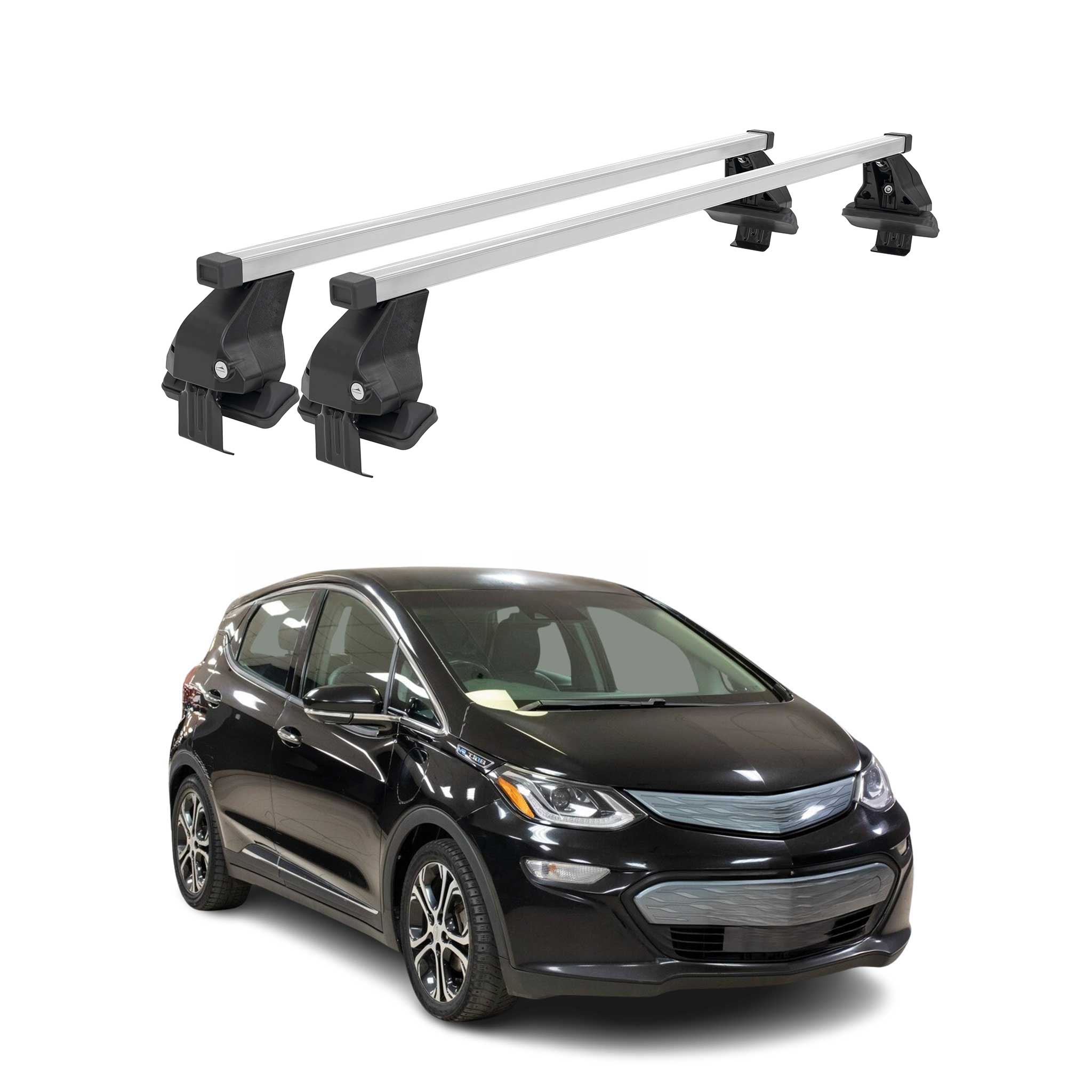 Barres de toit transversales pour Chevrolet Bolt 2016-2024 Acier Gris