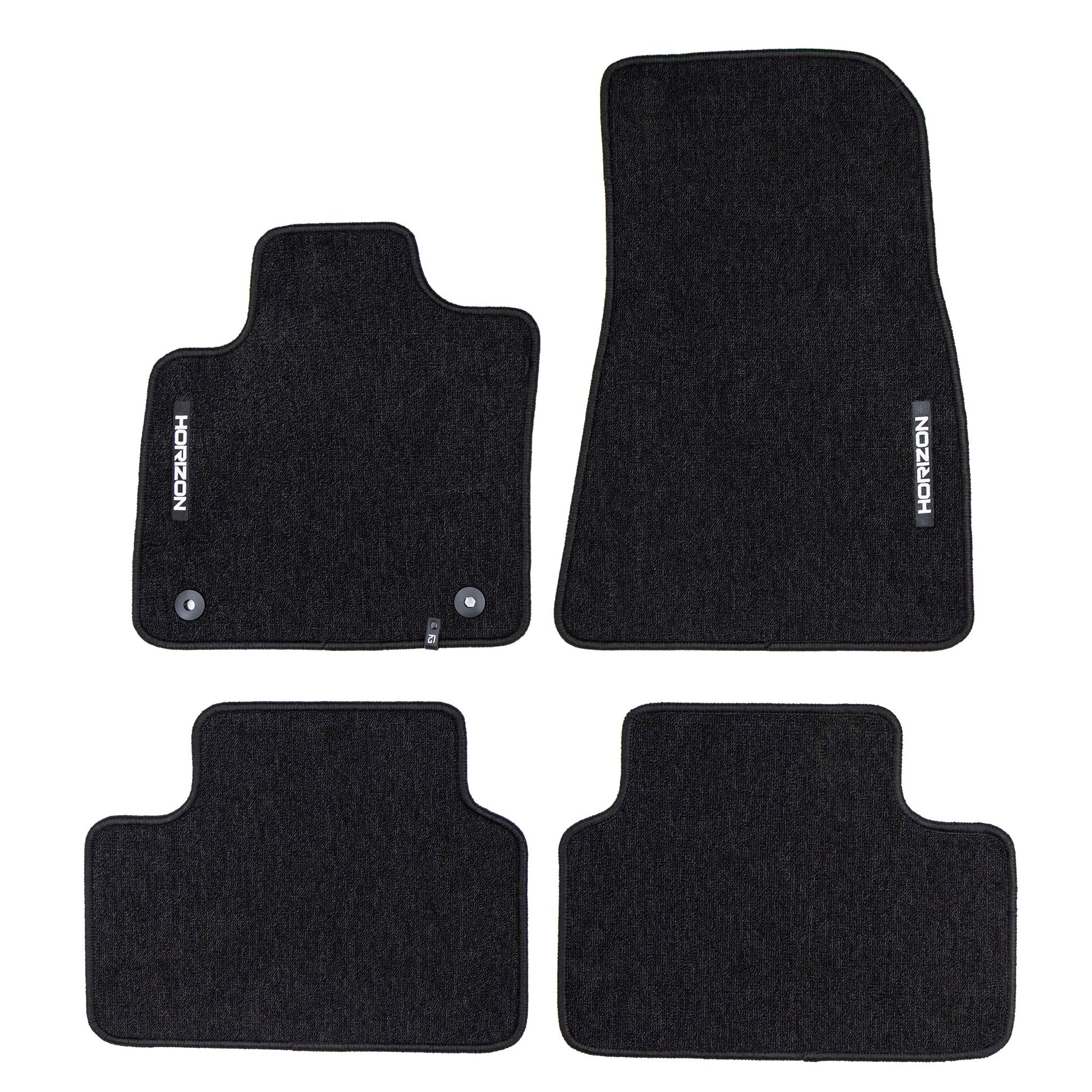 Tapis de Sol de Voiture pour Volvo C40 Recharge 2022-2026 Velours Noir 4Pcs