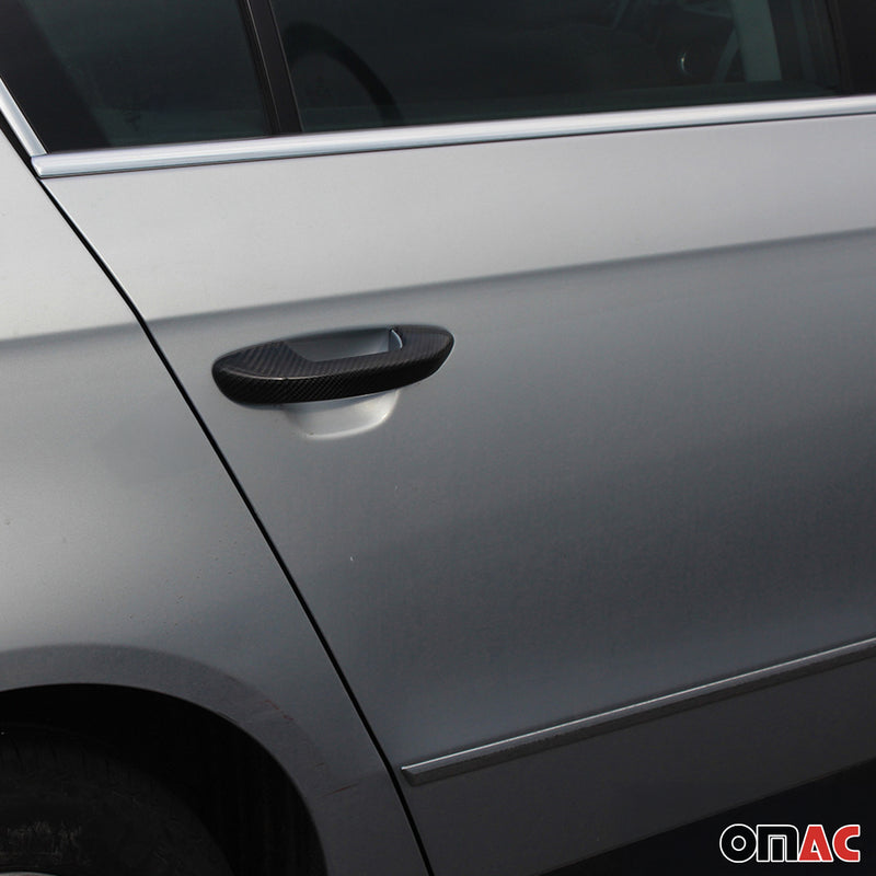 Couverture de poignée de porte pour VW Arteon & T-ROC 2017-2025 Carbone Noir 8x