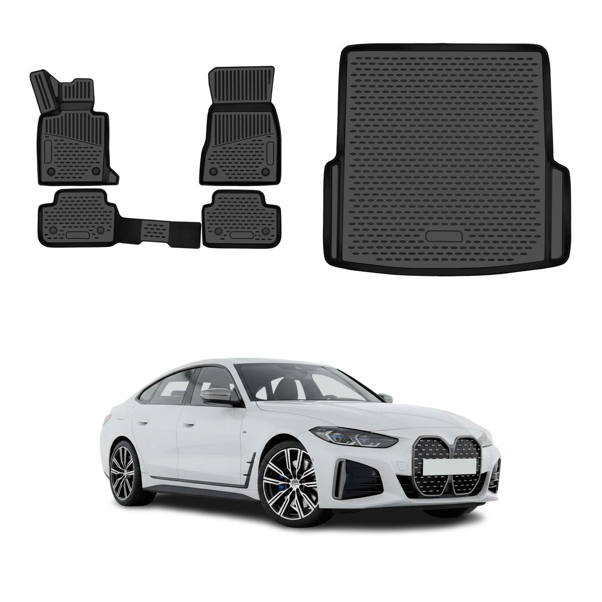 OMAC Kit Tapis de Sol et Coffre pour BMW i4 G26 2021-2026