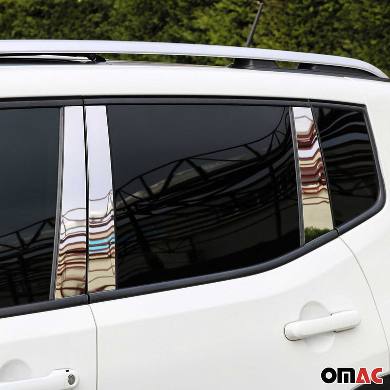 Couverture Garniture de pilier B pour Jeep Compass 2016-2025 en acier inox 6Pcs