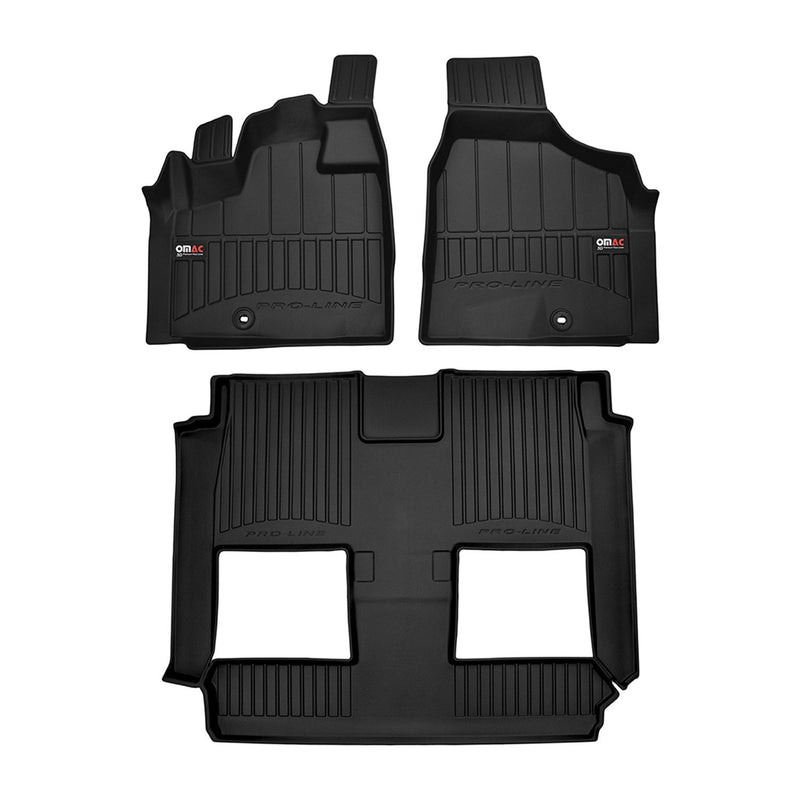 OMAC Tapis de sol en caoutchouc pour Dodge Grand Caravan 2008-2020 Noir Premium