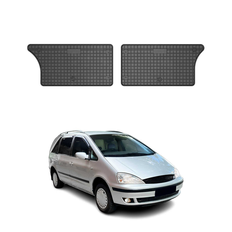 Tapis de Sol pour Ford Galaxy 1995-2006 3e rangée en Caoutchouc Noir