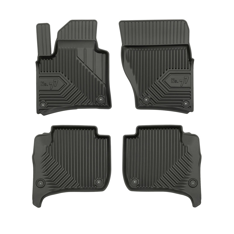 Tapis de Sol de Voiture pour VW Touareg II 2010-2018 TPE Antidérapant Noir 4Pcs