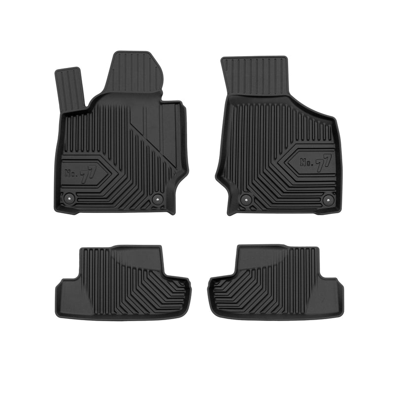 Tapis de Sol de Voiture pour Audi TT II 2006-2014 TPE Antidérapant Noir 4Pcs