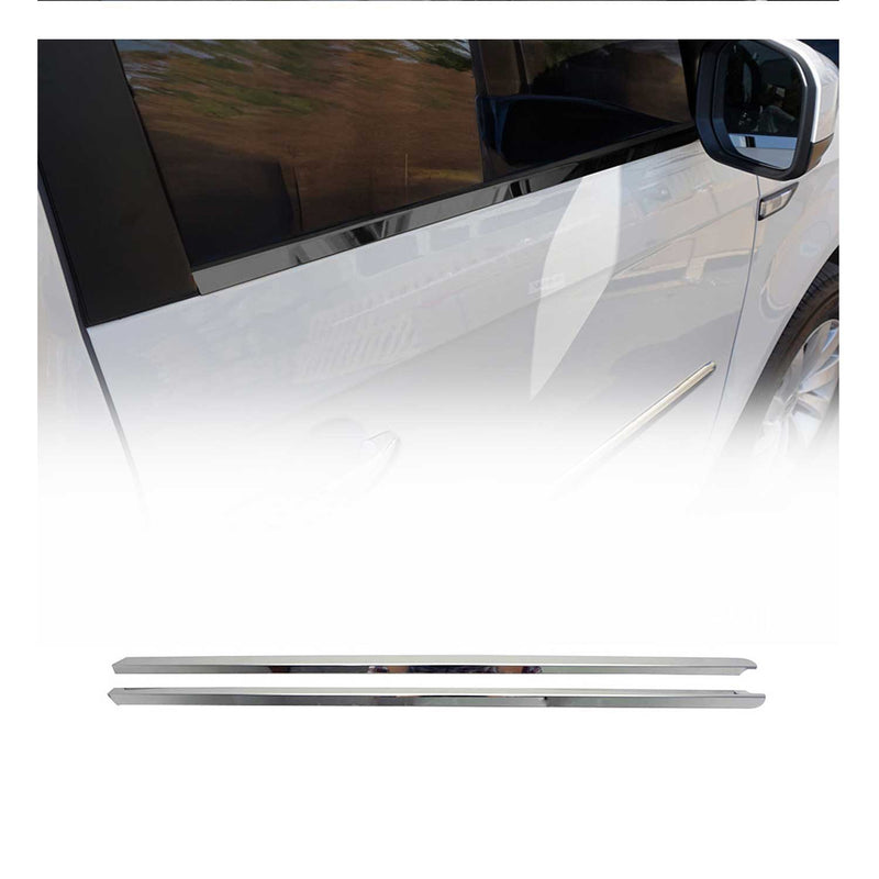 Garniture de Fenêtre pour VW Caddy 2015-2020 Acier Inox Foncé 2Pcs