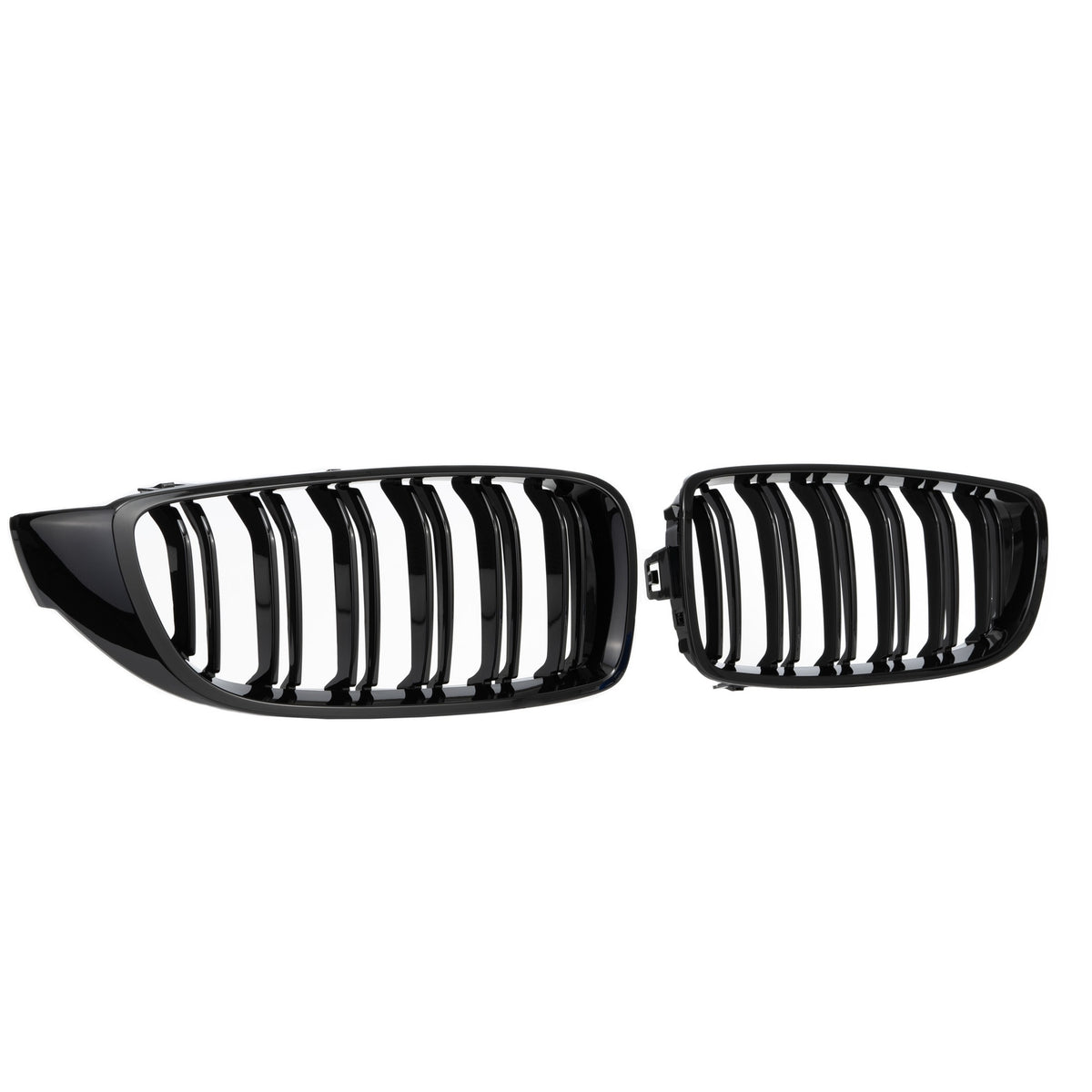 JOM Calandre Noir Brillant Doppelrippen pour BMW Série 4 F32/F33/F36 2013- ohne Emblem