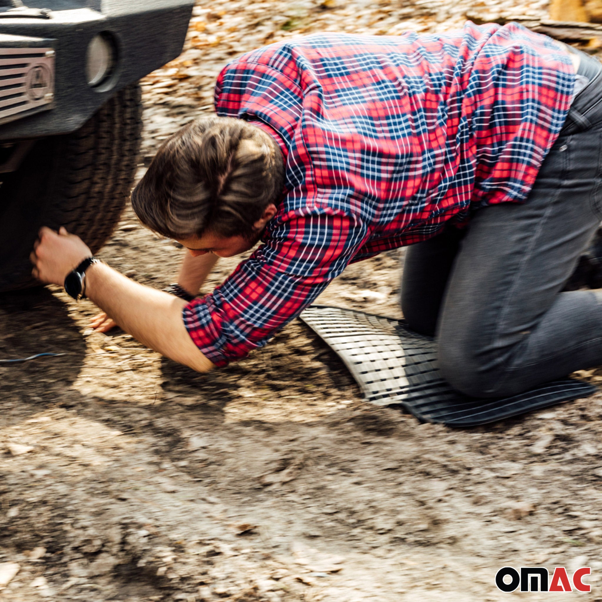 OMAC Tapis de Sol pour Kia Stinger 2017-2023 Caoutchouc Noir