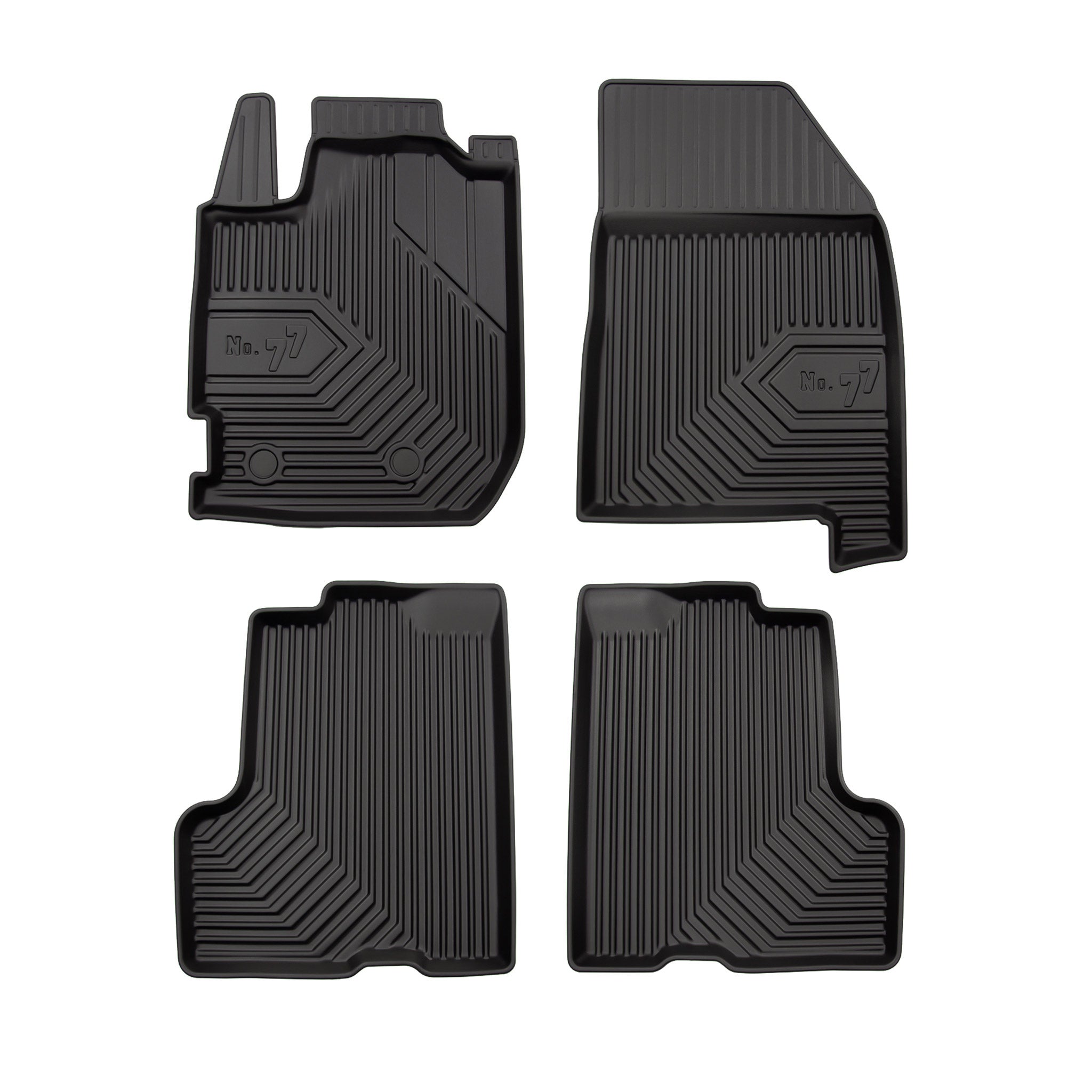Tapis de Sol de Voiture pour Dacia Duster II 2017-2021 Pre-FL TPE Noir 4Pcs