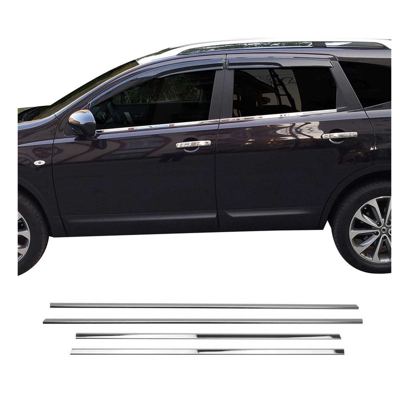 Garniture de Fenêtre pour Nissan Qashqai +2 SUV 2008-2014 Acier Inox 4Pcs