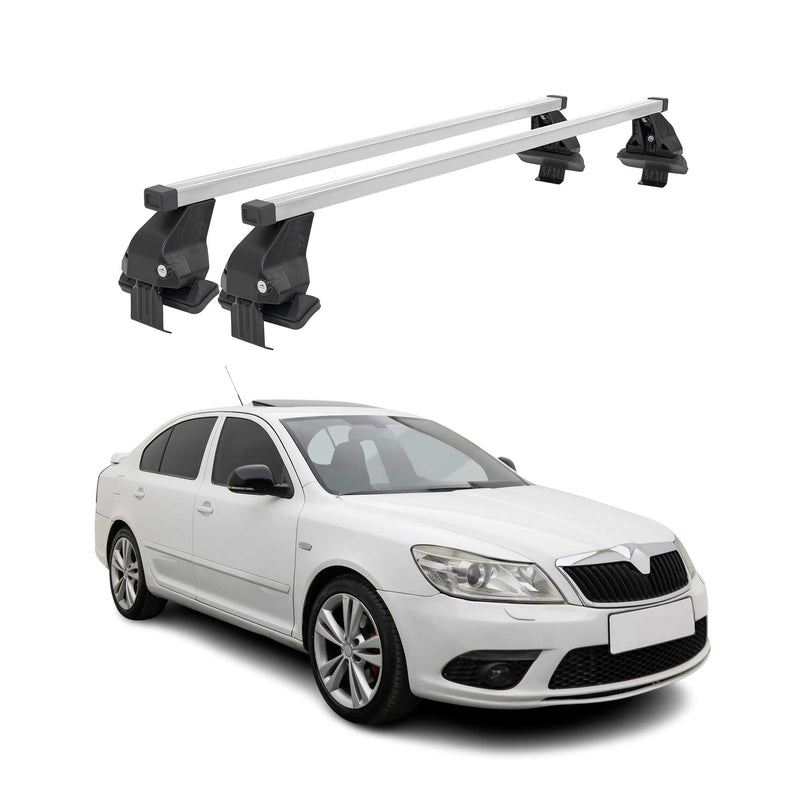 Barres de toit transversales pour Skoda Octavia II 2008-2013 Gris