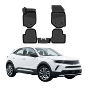 OMAC Tapis de sol pour Opel Mokka II Gasoline 2021-2026 caoutchouc Noir TPE 5Pcs
