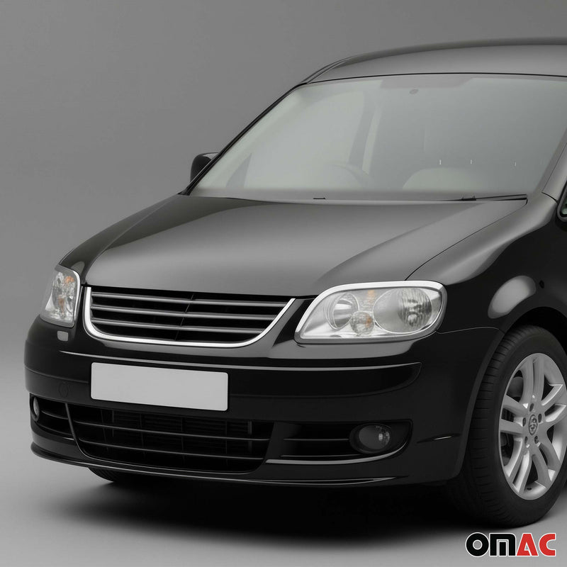 Cadre phare avant pour VW Caddy 2003-2010 en acier inox Chromé