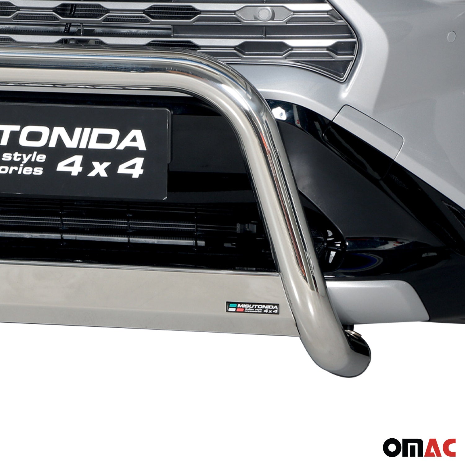 Pare-buffle Avant pour Toyota RAV4 XA50 Hybride 2019-2025 63 mm en Acier Gris