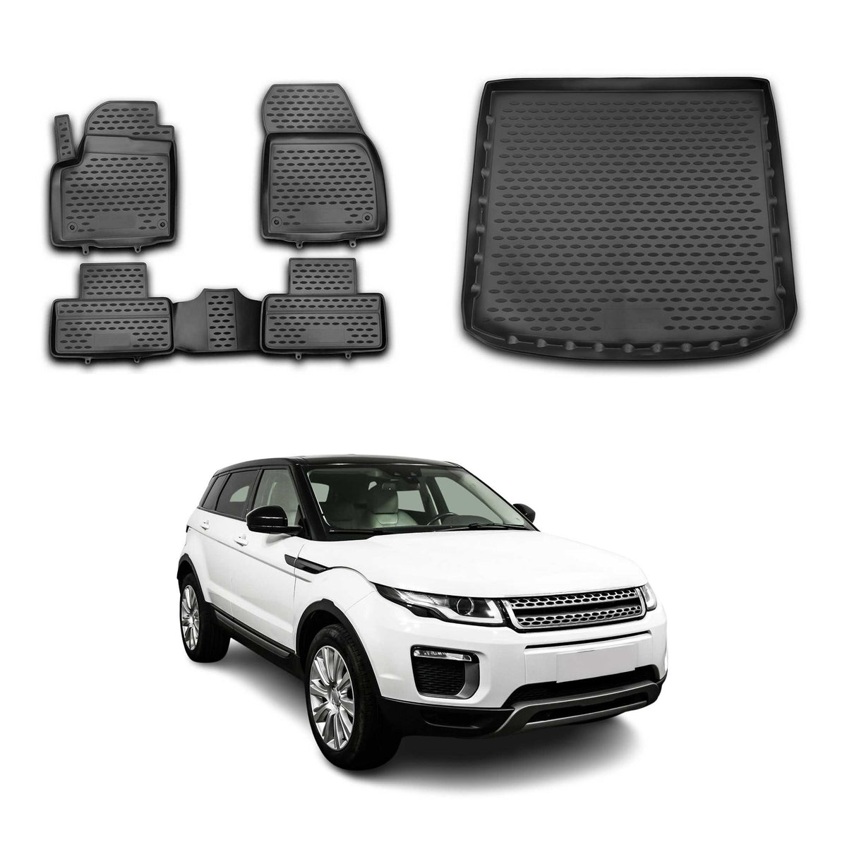 Kit Tapis de Sol et Coffre pour Land Rover Range Rover Evoque L538 2011-2019