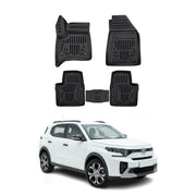 Tapis de sol pour Citroen C3 Aircross 2024-2027 Hybrid HEV Noir Caoutchouc TPE