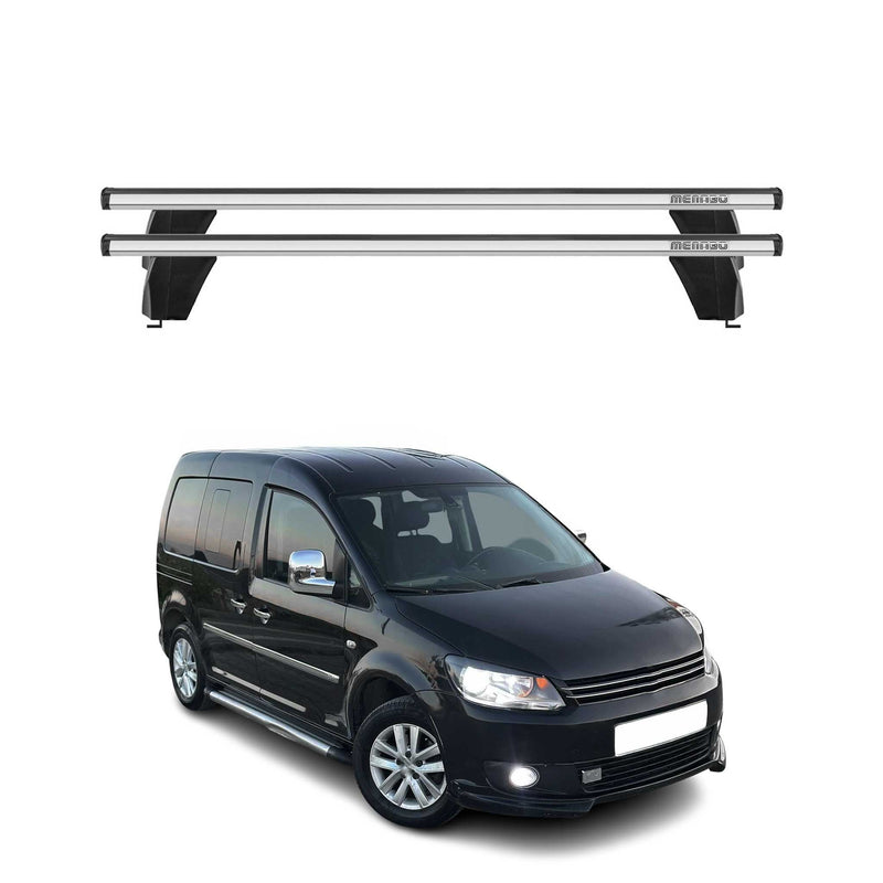Menabo Barres de toit Transversales pour VW Caddy Life 2010-2015 Gris ABE 2x