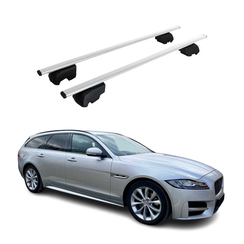 Barres de toit Transversales pour Jaguar XF Sportbrake 2018-2021 ABE 2Pcs