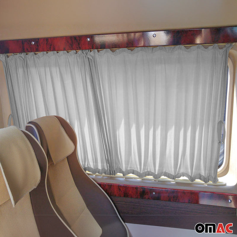 Rideaux de fenêtre de porte coulissante pour VW T4 1990-2003 Empat Court Gris
