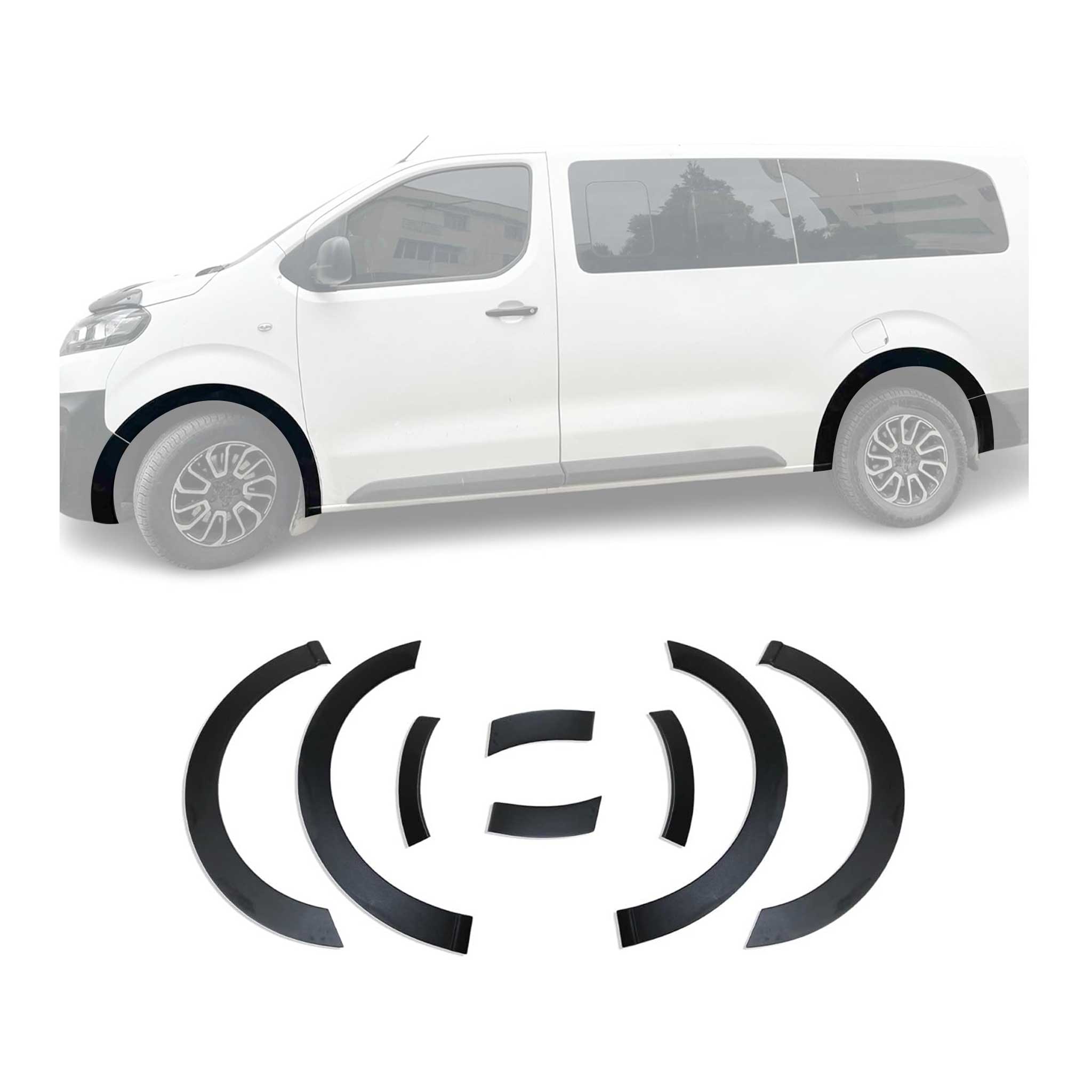 Élargisseurs d'Ailes Arche Pare-Boue pourPeugeot Expert Traveller 2016-26 L2 L3
