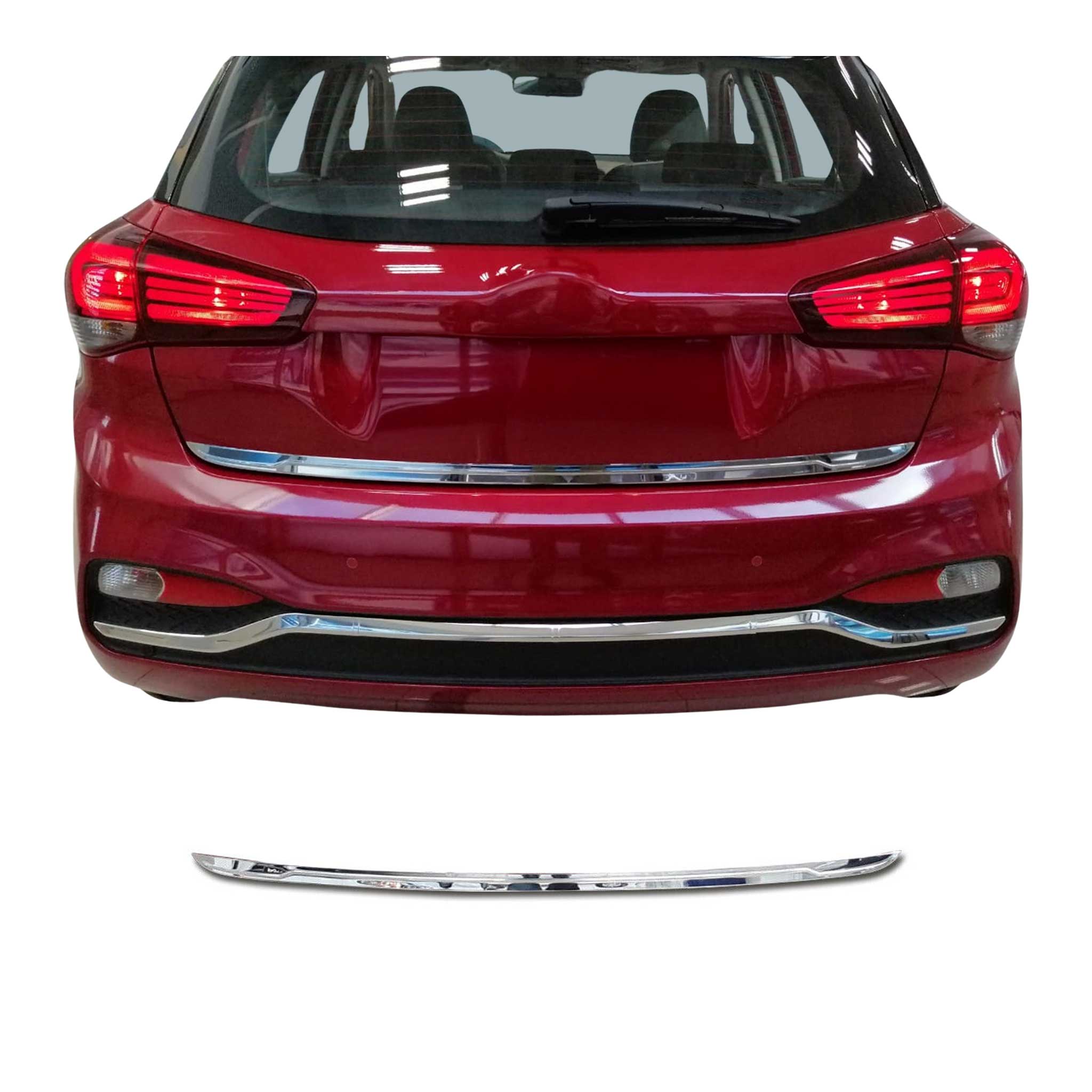 Garniture de Hayon Coffre pour Hyundai i20 2018-2021 acier inox