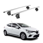 Barres de toit transversales Alu pour Renault Clio V 2019-2026 TÜV 75 kg Gris 2x