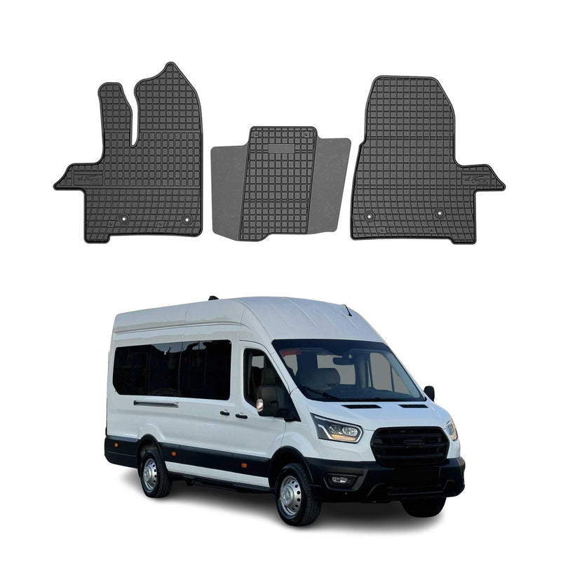 Tapis de Sol pour Ford Transit 2019-2025 Caoutchouc Noir
