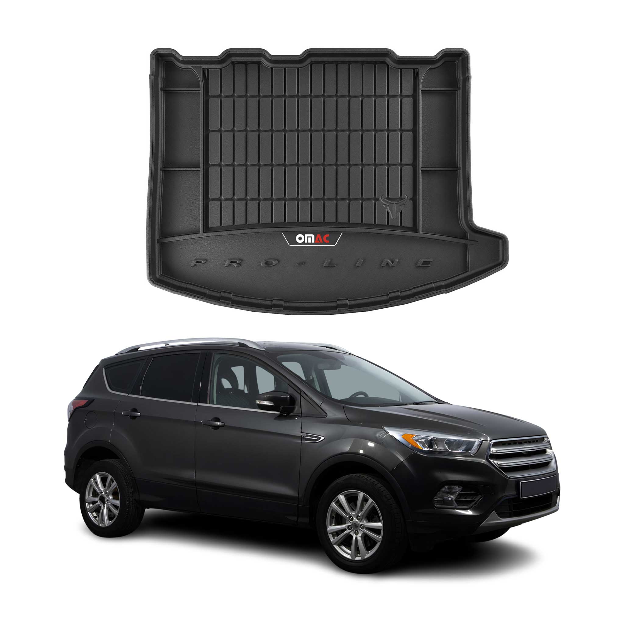 OMAC Tapis de Coffre pour Ford Kuga II 2012-2019 Noir TPE