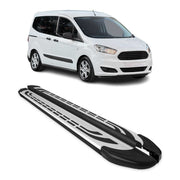 Marchepieds Latéraux pour Ford Transit Tourneo Courier 2014-22 L1 Alu Gris Noir